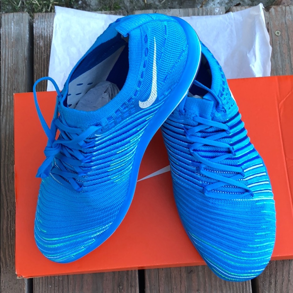 Nike women wmns free transform flyknit blue glow